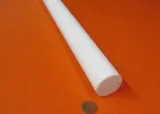 Teflon PTFE Virgin White Rod 1 1/2" (1.50) Diameter x 48" Long, Extruded