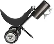 Portable Gap Weeder Lawn Mower,Hand Weeder Detachable Weed Remover Tool,Crevice Weeding Tools with Wheels,Curved Hook Slot Weeder Garden Tool for Garden Patio Backyard Lawn,Stick not Included