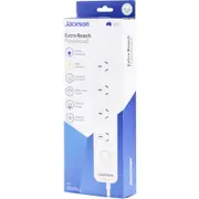 Jackson 3m Lead Switched Powerboard - 4 Outlet
