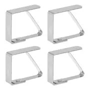 Tablecloth Clips 50mm x 40mm 430 Stainless Steel Table Cloth Holder Silver 8 Pcs