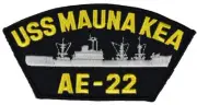 USS MAUNA KEA AE-22 SHIP PATCH - GREAT COLOR - Veteran Owned Business