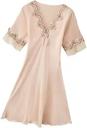 [Frediuo] Women Nightgown Sleepwear Pajama Dress for Summer Gift Ladies Anniversary