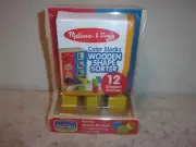 Melissa & Doug Color Blocks Wooden Shape Sorter - New