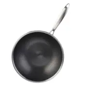 Uncoated Wok Non-Stick Pan Egg Frying Pre- Stainless Steel Skillet