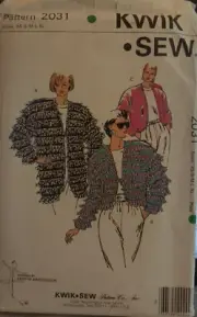 KWIK SEW Pattern 2031 Misses' loose fitting JACKET size XS -XL UC/FF