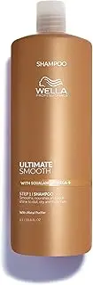 Wella Professionals ULTIMATE SMOOTH Shampoo - Nourishing Hair Shampoo With Squalane & Omega 9 - For Dry, Dull & Frizzy Hair (1L)