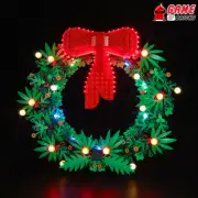 LED Light Kit for Christmas Wreath 2-in-1 - Compatible with LEGO® 40426 (Remote)