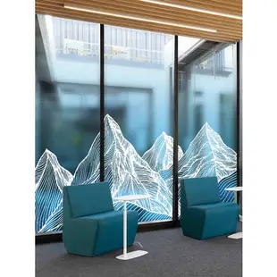 靜電玻璃貼 玻璃貼 防偷窺 彩色漸變辦公室玻璃貼膜藝術透明變色半遮擋磨砂靜電貼紙裝飾訂製