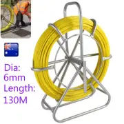 AUS 6mm Cable Duct Rodder Snake Trace Wire Reel Telstra NBN Tool Fish Tape 130M