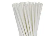 200 Pack White Drinking Straws Biodegradable Eco Paper Birthday Party Event Bistro Bar Cafe Take Away