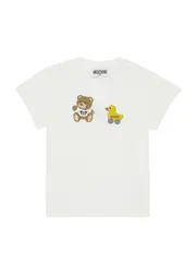 Moschino Kids Logo-print Cotton T-shirt - White - 18/24M (18 Months) 18/24M (18 months)