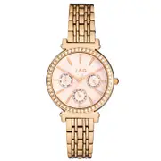 Jag Keira Multifunctioned Rose Gold Band Women's Watch J2675A