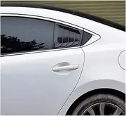 Side Air Outlet Deflector Scoop Louver Guard Car Side Rear Window Louver Louver Cover Trim Compatible for Mazda 6 Atenza 2014-2020(Carbon Fiber a)
