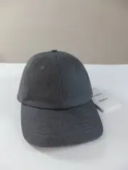 BOTTEGA VENETA gray jersey print nubuck leather baseball cap Size Medium NWT