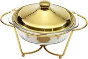 Chafing Dish for Buffet 2L Chafers for Catering for Chafing Dinners Catering Gold, 20.3X 32.8cm