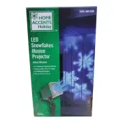 Home Accents Holiday SNOWFLAKES Illusion Projector Blue Images - Brand New