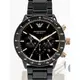 EMPORIO ARMANI公司貨 亞曼尼 尊爵典藏三眼計時陶瓷腕錶/黑金(AR70002)