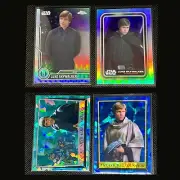 Star Wars Topps Bundle x4 - Luke Skywalker Sapphire Aqua/75, Refractors