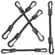 5 Pcs Mini Bungee Cord with Carabiner Short Cords Hooks Elastic String Travel