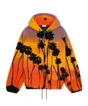 celine hooded jacket in jersey fleece S Orange/Black/Blue