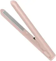 2025 Upgrade Mini Dual Purpose Curling Iron, 2-in-1 Mini Curling Wand Flat Iron Hair Straightene, Long-Lasting Portable Travel Curling Wand, for Women (pink)