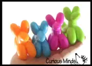 Set of 4 Mini Balloon Dog Doh Filled Stress Ball - Cute Squishy Sensory Fidget T
