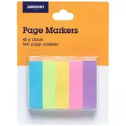J.Burrows Page Markers 13x45mm Assorted 5 Pack