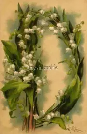 Vintage Victorian Klein Floral Letter Initial "D" 2" x 3" Fridge Magnet