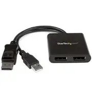 StarTech DisplayPort to 2x DisplayPort MST Hub, USB Powered - MSTDP122DP