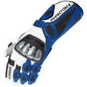 Held Phantom II Motorcycle Gloves, white-blue, Size S for Men White Blue