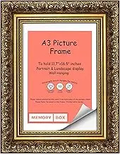 (A3 (29.7 x 42.0cm), Gold) - French Baroque Style Ornate Swept Antique Style Picture/Photo/Poster Frame - (29.7 x 42.0cm) Gold A3 - FBA - FR-Baroque-Gld-A3
