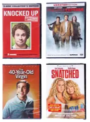 Knocked Up, Pineapple Express, The 40-Year-Old Virgin, Snatched, DVD Lot, NEW