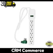 Flat Plug Extension Cord 3 Prong 4 Outlet Extender Surge Protector Power Strip