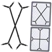 Bed Sheet Holder Straps - Sheet Straps Adjustable Bed Sheet Black 2pcs Set