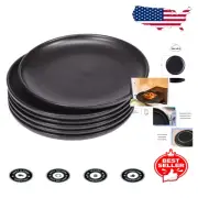 Elegant Round Matte Black Dinner Plate Set - 10-Inch Porcelain for All Occasions
