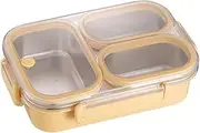 Portable Lunch Box with Compartments Stainless Steel Sealed Heatable Divided Portable Lunch Box 1000ml/35.1oz