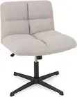 Giantex Cross Legged Chair, Sherpa Height Adjustable Armless Chair No Wheels,...
