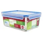 Emsa 512888 Clip & Close box with drip grid, 26.3 x 19.5 x 11 cm, 3.7 l, transpa