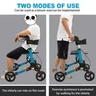 Rollator Walker Aluminium Foldable Walking Frame Mobility Aid Rollator Wheels AU