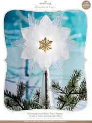HALLMARK 2010 Wonder and & Light Glowing Snowflake TREE TOPPER *NEEDS Magic Cord