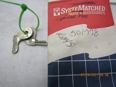 2 NEW OMC OEM EVINRUDE JOHNSON IGNITION KEYS 501778 NUMBER 13