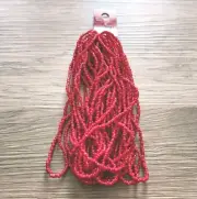 Bead Landing Red Glass Seed Beads Small 240" Strand DIY Crafting Supply NWT