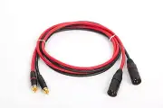 30' FT CANARE HI-FI RCA TO BALANCED XLR MALE INTERCONNECT CABLE.