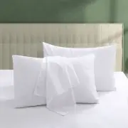 Egyptian Cotton Pillow Protectors 600TC Set of 2 Standard Size with Zipper