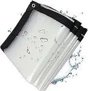 Clear Waterproof Cover Tarp 3x8.5m, PVC Multipurpose Clear Waterproof Tarps Cover, Plastic Tarps with Grommets and Reinforced Edges Tarpaulin for Car, Roof, Boat, Camp, Canopy, Woodpile