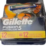 12 - GILLETTE FUSION 5 Proglide Razor Blade Cartridges Fits All Fusion 5 Handles