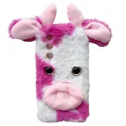 For Samsung Galaxy S24+ Shockproof Case Cute Cows Ear Furry Soft TPU Phone Cover