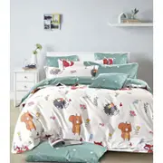 Brorden Kids Printed Pure Cotton Single Bed Quilt Cover Set-Squirrel