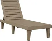 Camping Sunloungers Reclining Patio ChairsSun Lounger Light Brown 155x58x83 cm Polypropylene