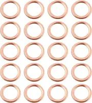 SING F LTD 20pcs Oil Drain Plug Gaskets 12x18x2mm Filling Sealing Rings Hollow Rings Copper Seals Washer Automotive Replacement Drain Plug Gaskets
